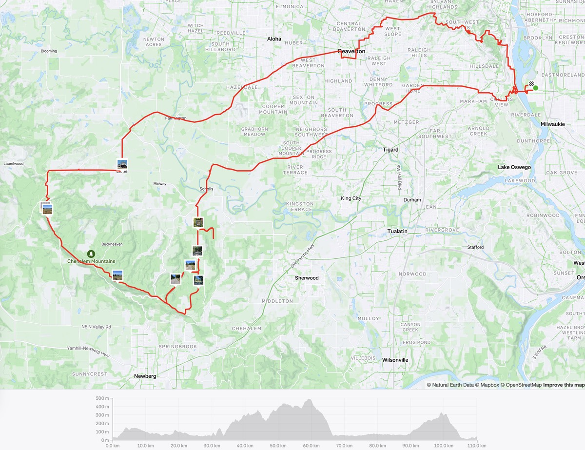 Route map to Bald Peak Route map to Bald Peak